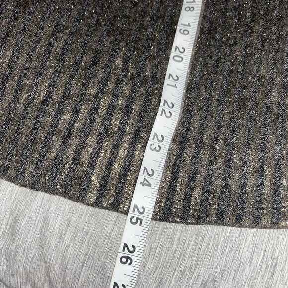 BCBGeneration Black Metallic Striped Off Shoulder Top & Pencil Skirt Set Small - Picture 10 of 12